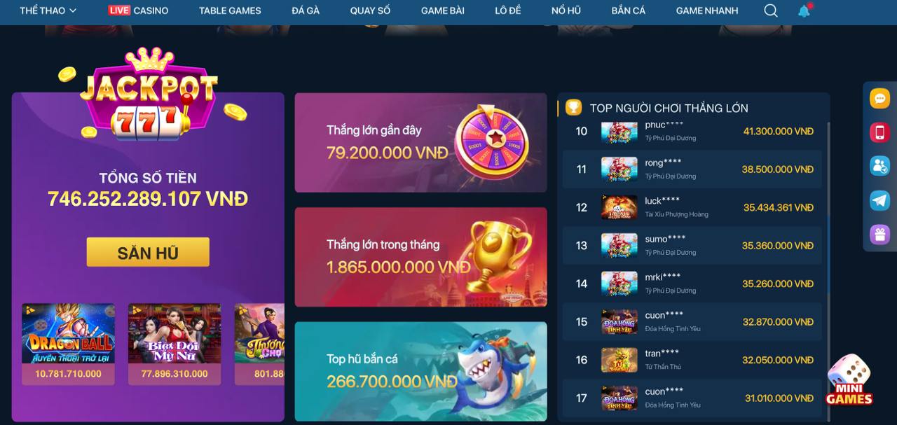Ảnh chụp màn hình ứng dụng 8xbet - Thắng lớn Jackpot